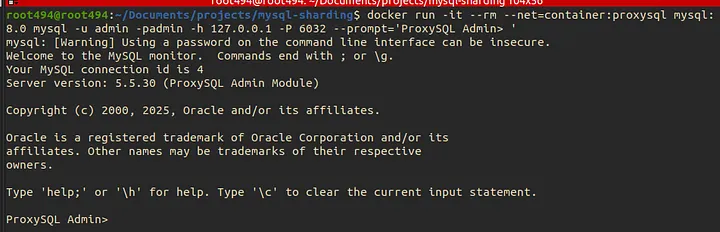 ProxySQL Admin Prompt